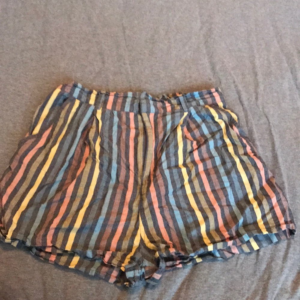 Striped High Waisted Shorts